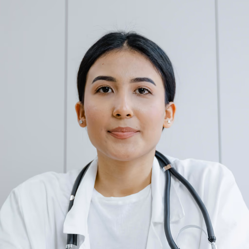 Ärztin bei der Prüfung